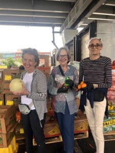 volunteers at a food pantry in Chelsea